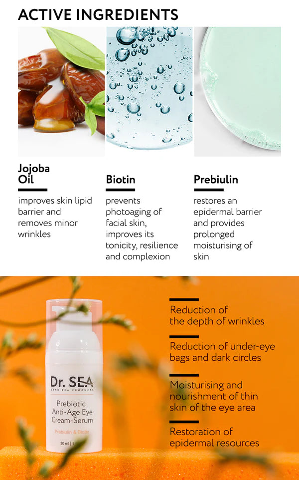 Prebiotic Anti-Age Eye Cream-Serum - SeasideSPA