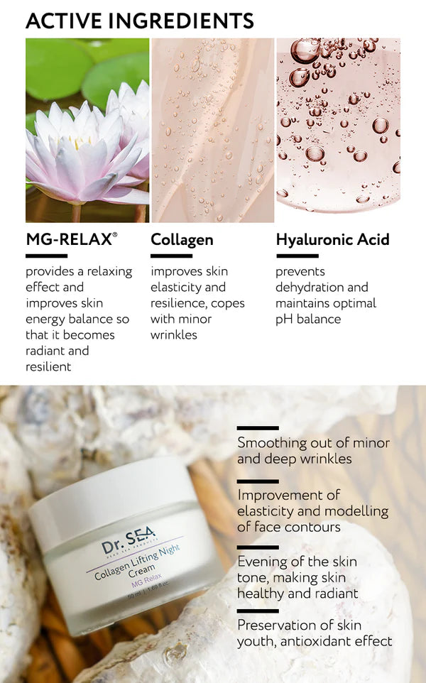 Collagen Lifting Night Cream - Mg Relax - SeasideSPA