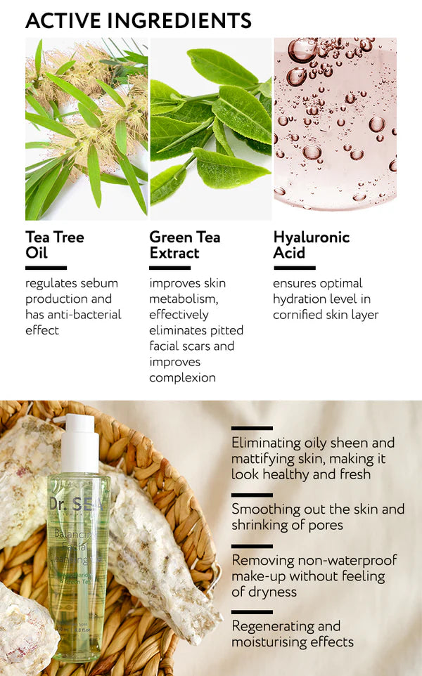 Balancing Facial Cleansing Gel - Biosaccharides & Green Tea - SeasideSPA