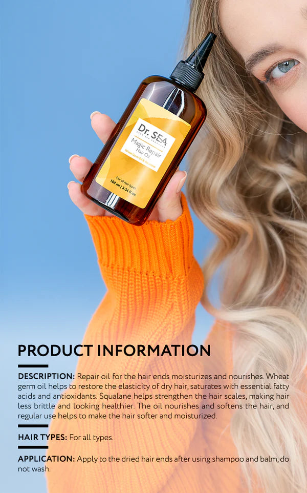 Magic Repair Hair Oil With Wheat Germ Oil & Squalane - SeasideSPA