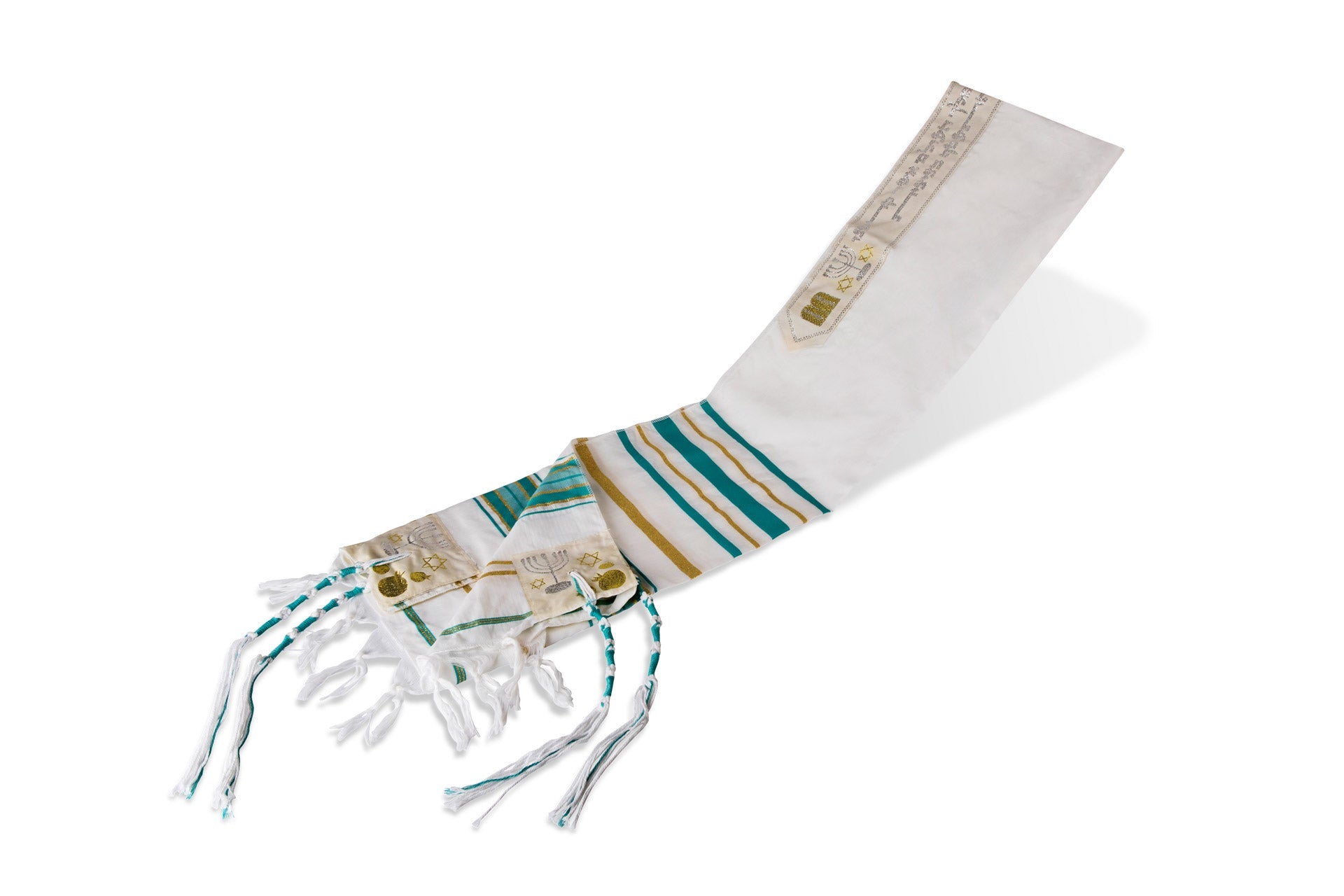 Messianic Prayer Tallit with Matching Bag – Turquoise - SeasideSPA