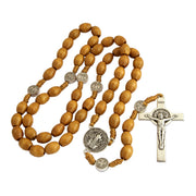 Oval Saint Benedict Rosary Prayer Beads with Crucifix - SeasideSPA
