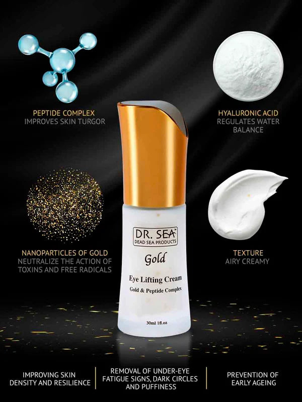 Eye lifting cream with gold and peptide complex - SeasideSPA