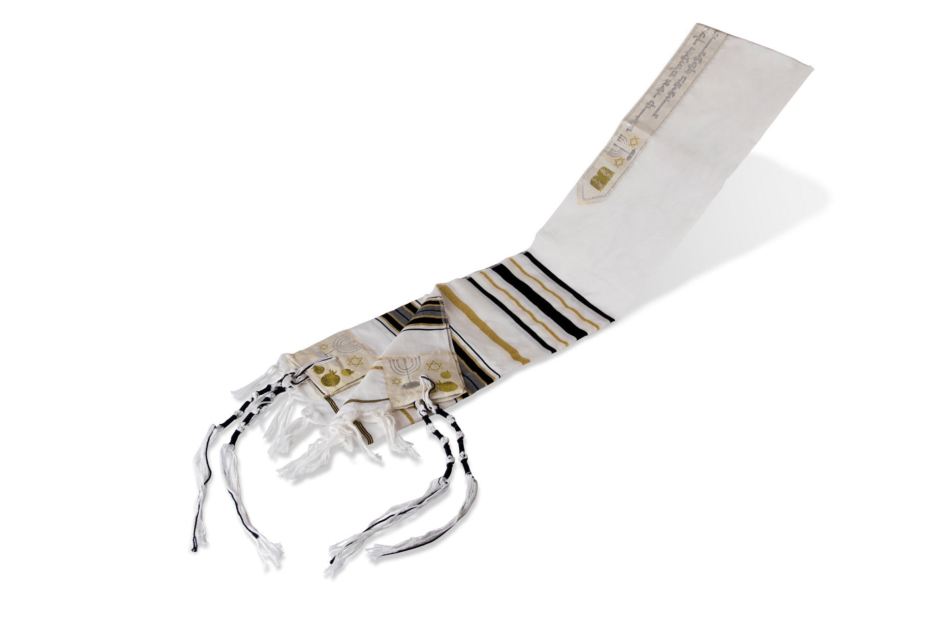 Messianic Prayer Tallit with Matching Bag – Black - SeasideSPA