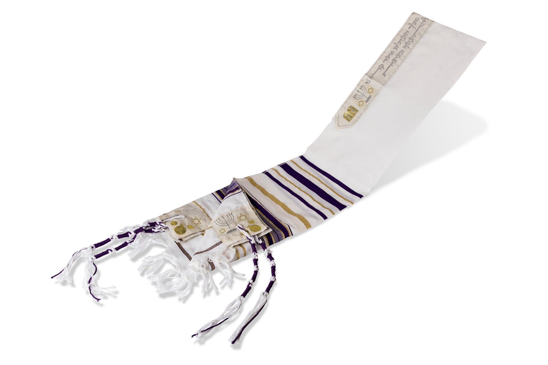 Messianic Prayer Tallit with Matching Bag – Purple - SeasideSPA