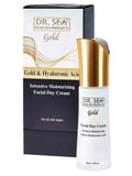 Intensive moisturizing facial day cream with gold and hyaluronic acid