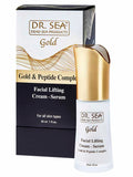 Facial lifting cream- serum with gold and peptide complex