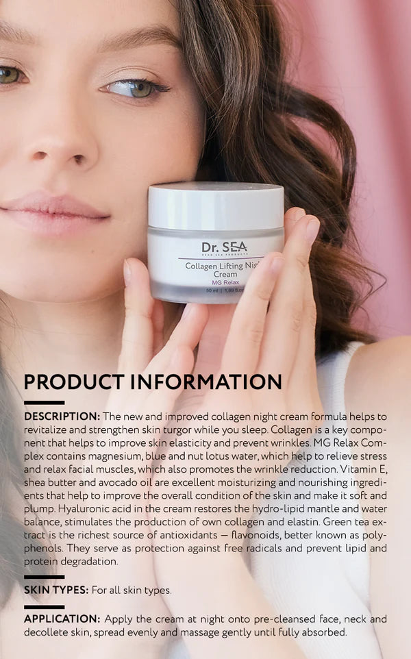 Collagen Lifting Night Cream - Mg Relax - SeasideSPA