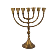 Antique Bronze Menorah – 10 Inch Jewish Candle Holder - SeasideSPA