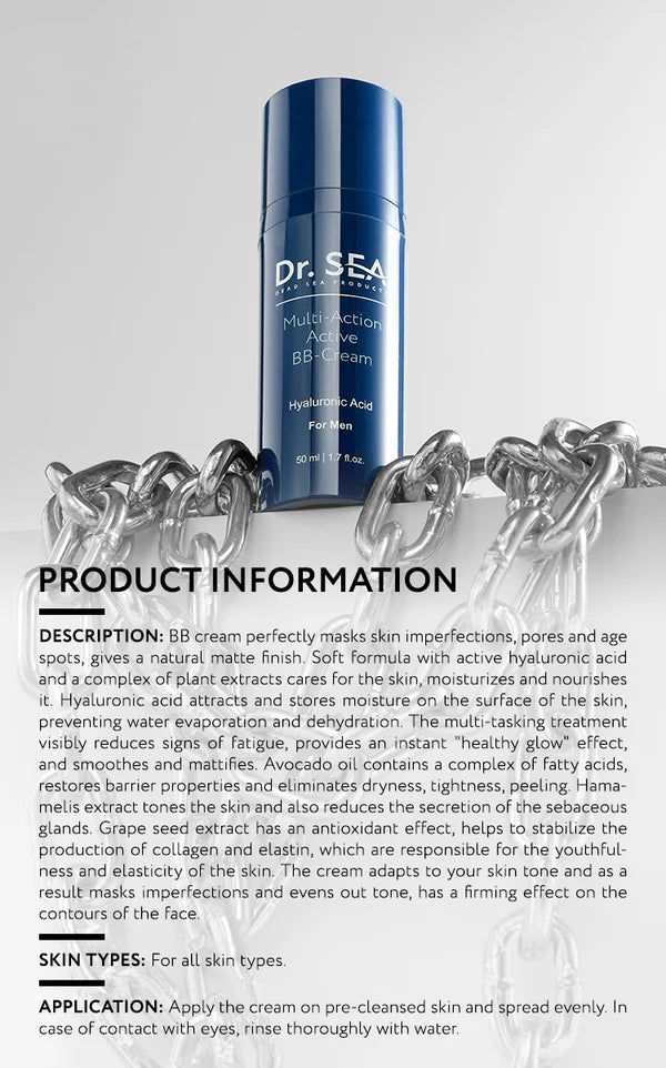 Multi-Action Active BB-Cream For Men - 50 ml - SeasideSPA