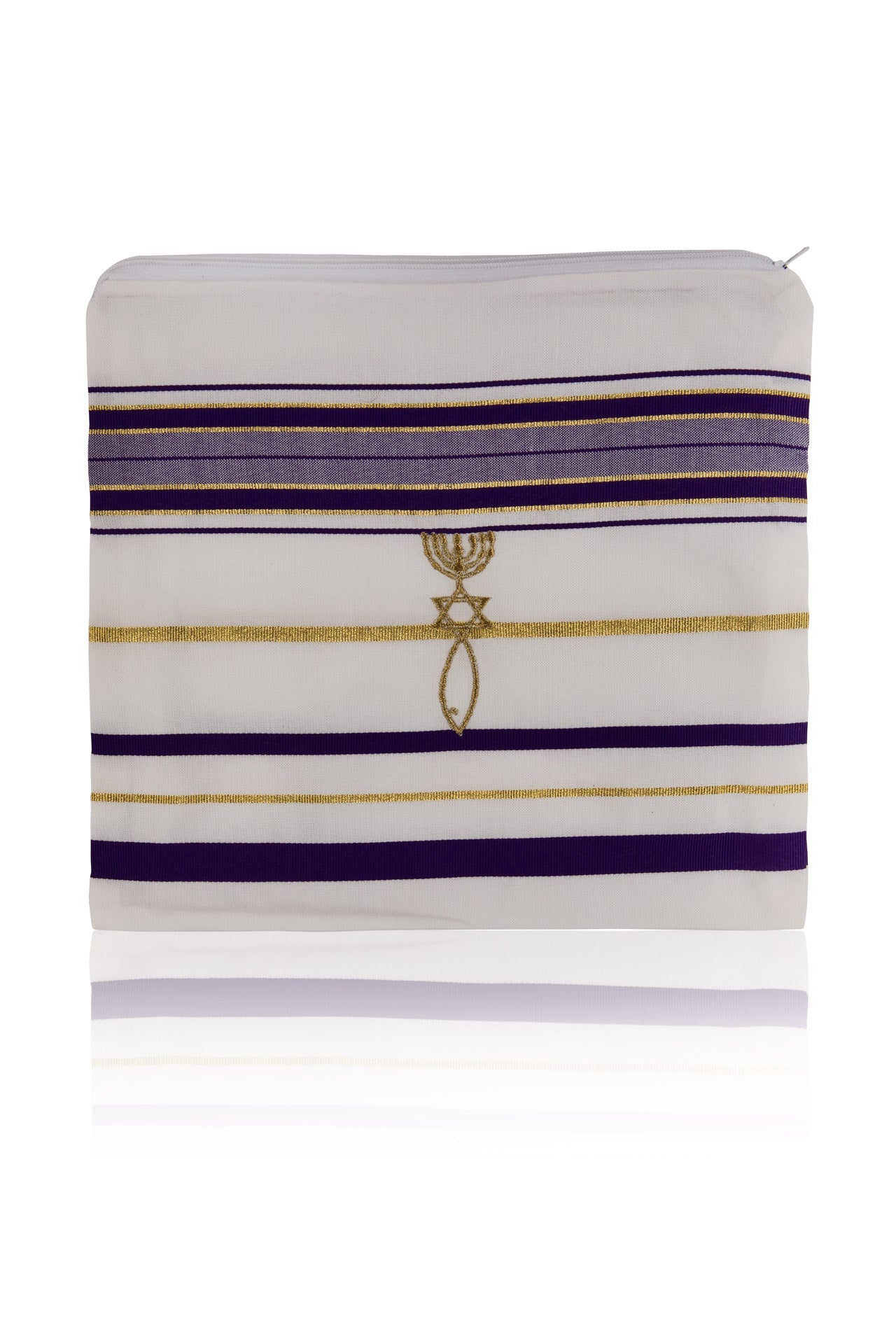 Messianic Prayer Tallit with Matching Bag – Purple - SeasideSPA