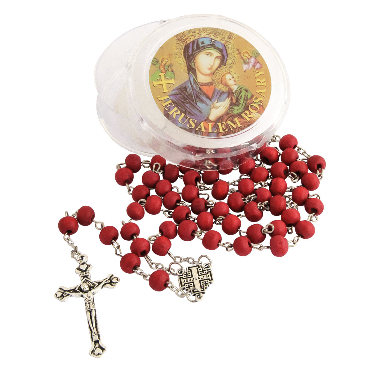 Sandalwood Rosary with Crucifix – Virgin Mary Rose Aroma - SeasideSPA