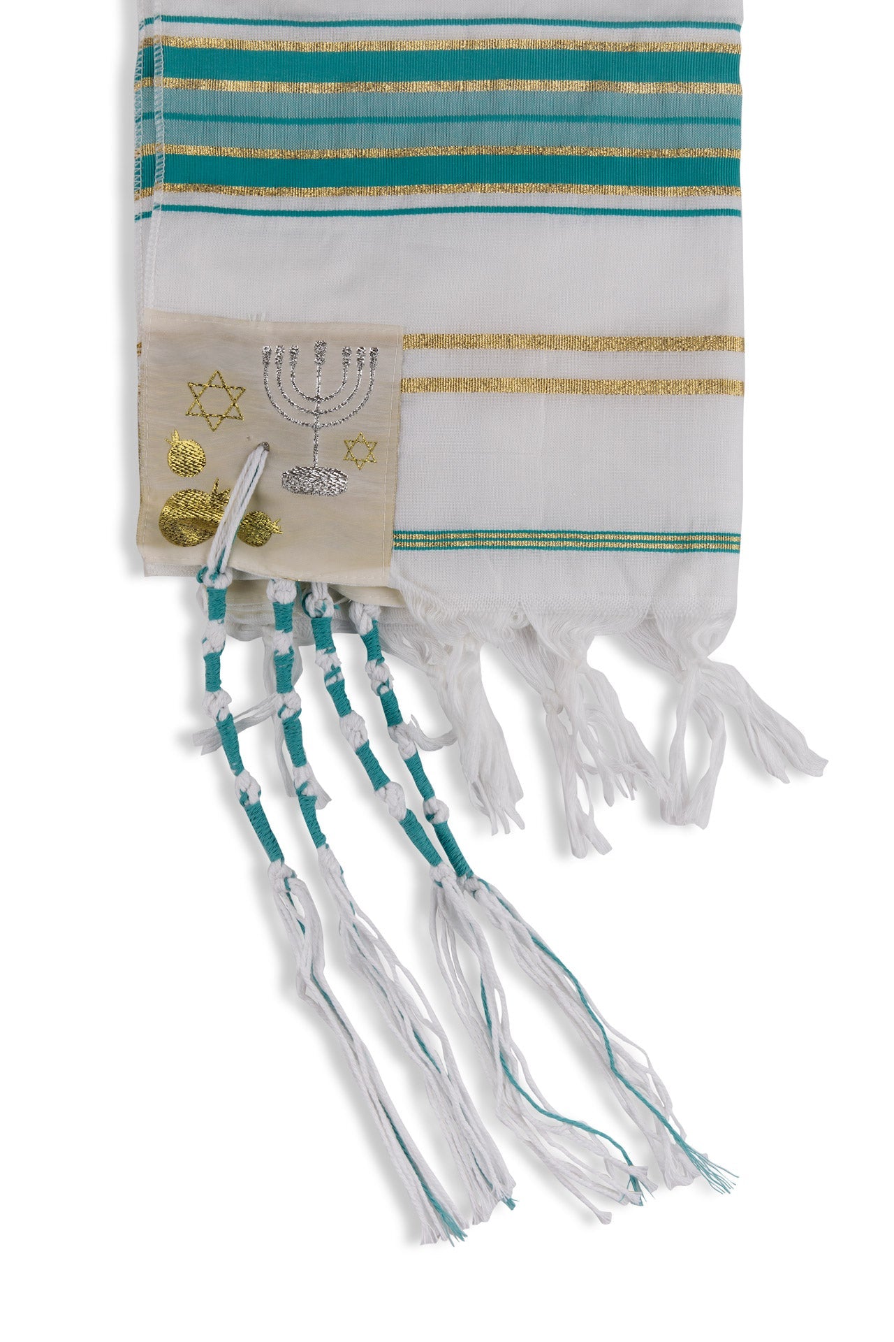 Messianic Prayer Tallit with Matching Bag – Turquoise - SeasideSPA