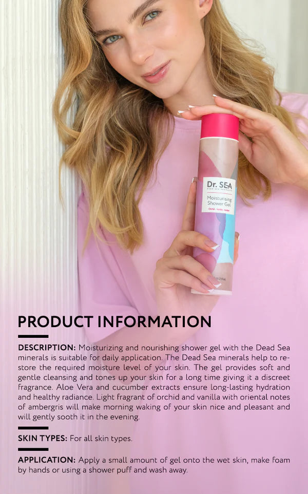 Moisturising Shower Gel Orchid - Vanilla – Amber - SeasideSPA