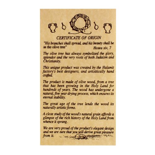 Handmade Jerusalem Cross Natural Olive Wood – Holy Land Cross 3.2" - SeasideSPA