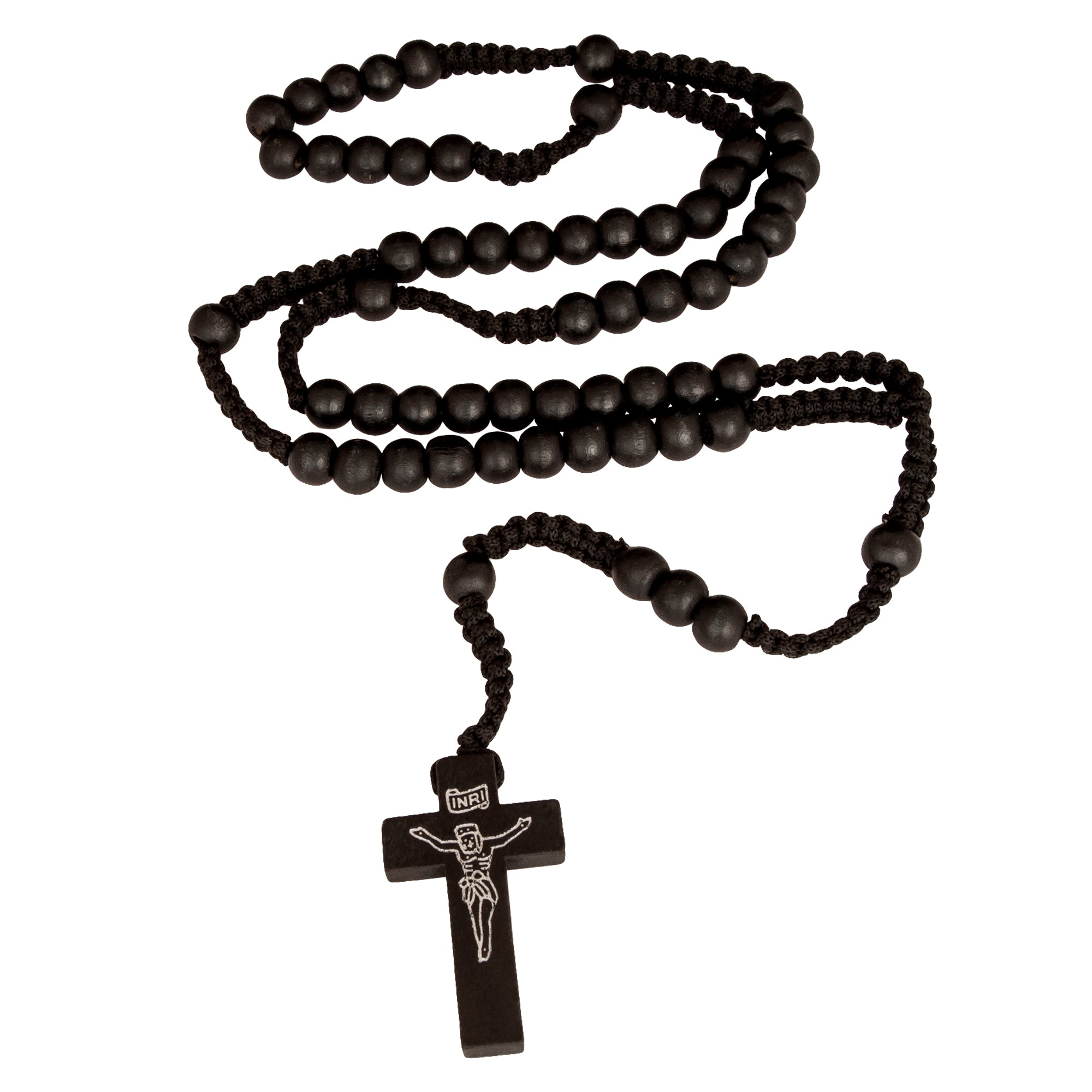 Catholic Black Wooden Rosary Beads with Crucifix – Prayer Rosary from Jerusalem - SeasideSPA