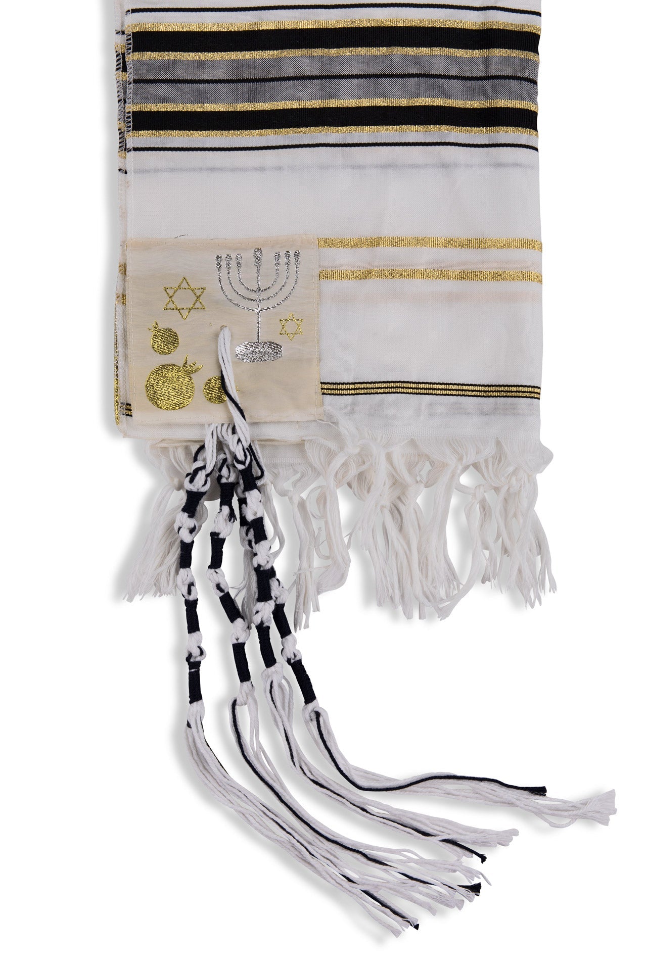 Messianic Prayer Tallit with Matching Bag – Black - SeasideSPA