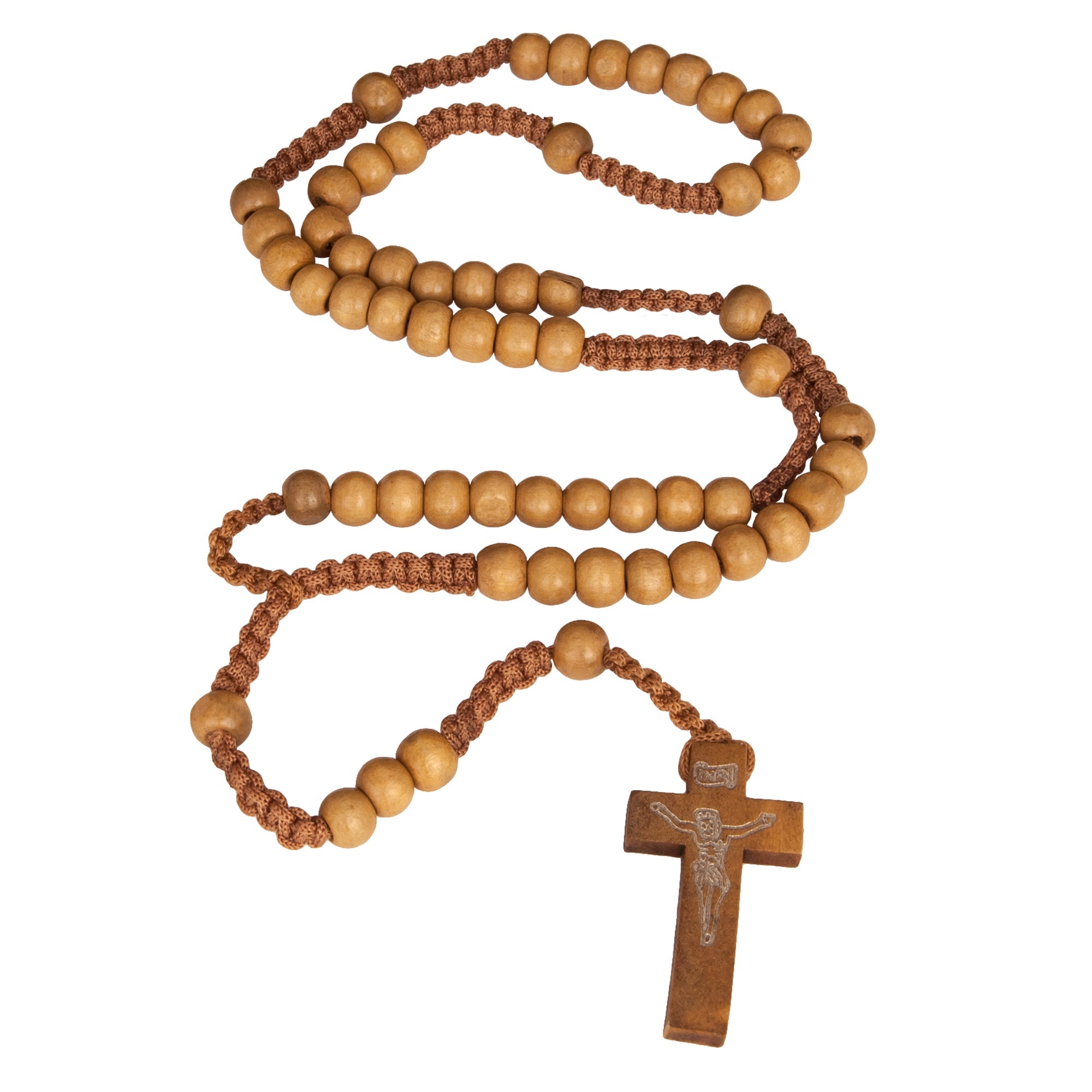 Catholic Beige Wooden Rosary Beads with Crucifix – Prayer Rosary from Jerusalem - SeasideSPA