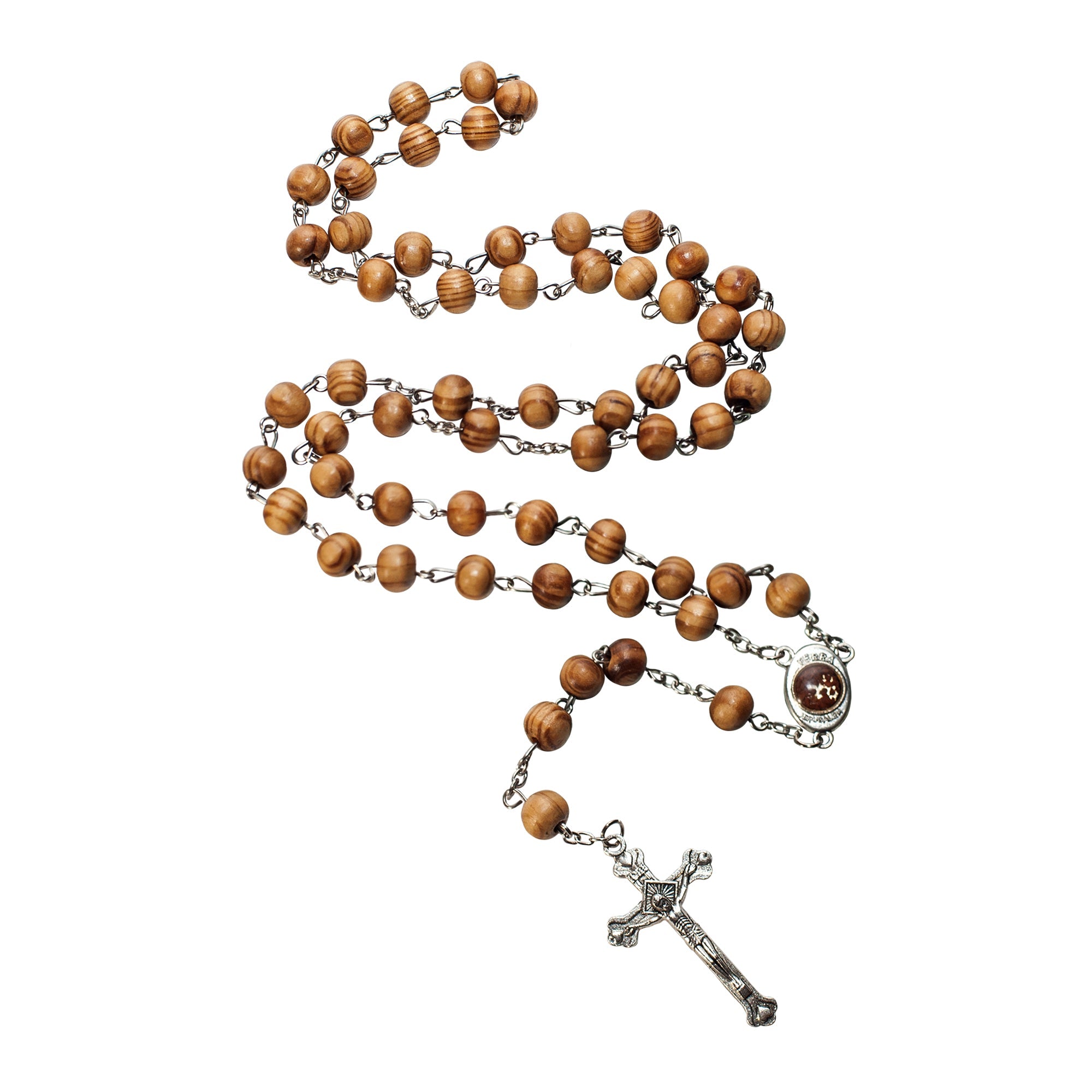 Christian Olive Wood Rosary Beads with Jesus Christ Crucifix – Holy Land - SeasideSPA