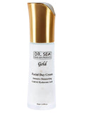 Intensive moisturizing facial day cream with gold and hyaluronic acid