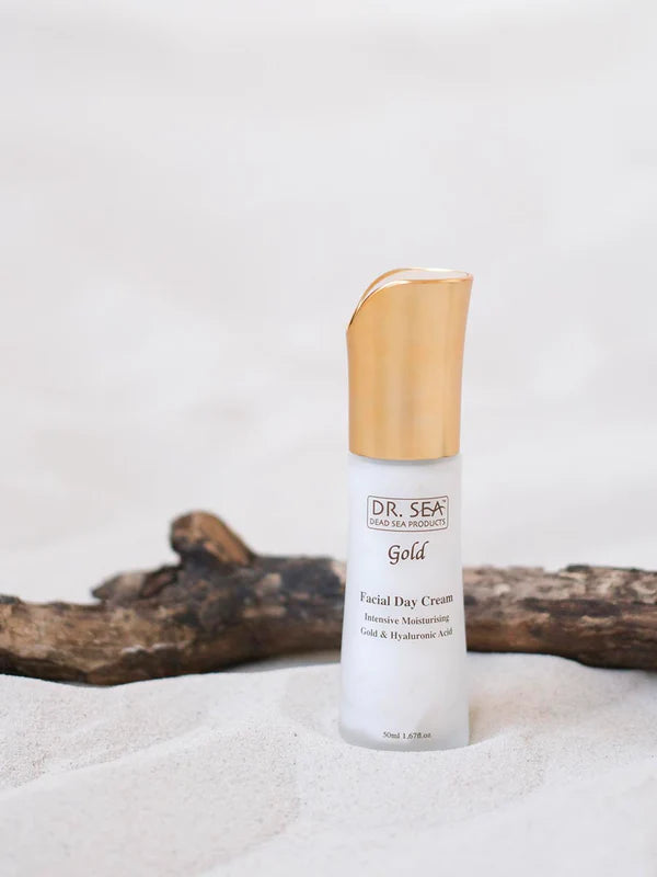 Intensive moisturizing facial day cream with gold and hyaluronic acid - SeasideSPA