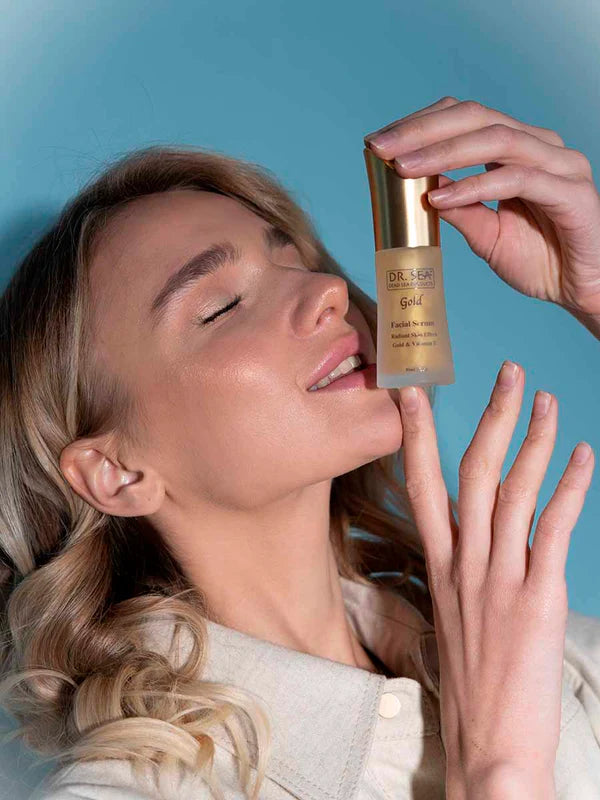 Facial serum with gold and vitamin E - radiant skin effect - SeasideSPA