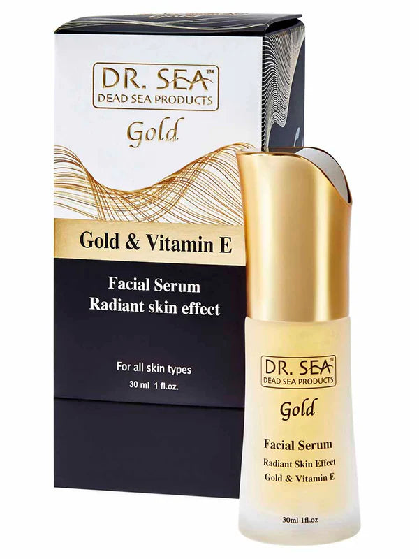 Facial serum with gold and vitamin E - radiant skin effect - SeasideSPA