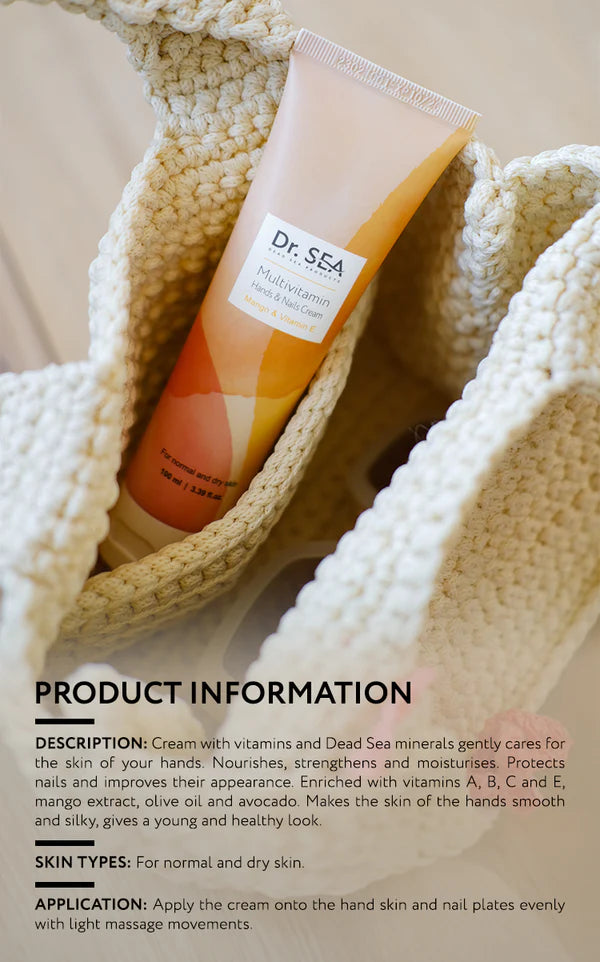 Multi-Vitamin Hand and Nails Cream with Mango Butter and Vitamin E - SeasideSPA