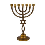 Messianic Symbol Bronze Menorah – 9 Inch Jewish Menorah - SeasideSPA