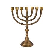 Antique Bronze Ball Design Menorah – 8 Inch Jewish Menorah - SeasideSPA