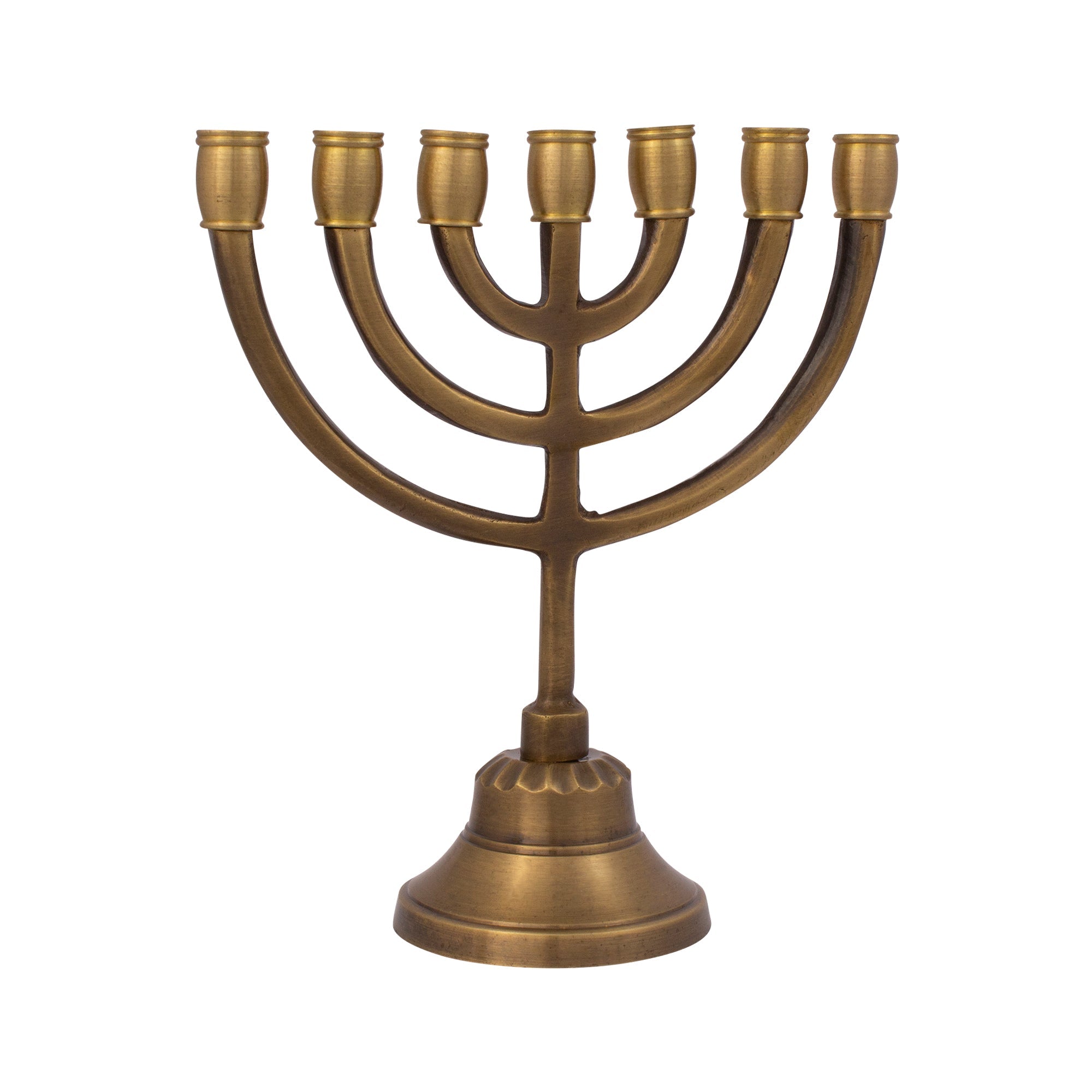 Mini Antique Bronze Menorah – 6" (15 cm) - SeasideSPA