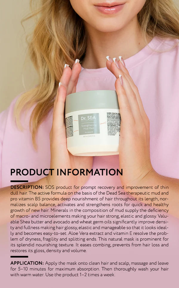Strengthening Mud Mask - Pro Vitamin B5 - SeasideSPA