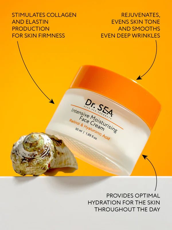 Intensive Moisturising Face Cream - Retinol & Hyaluronic Acid - SeasideSPA
