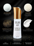 Intensive moisturizing facial day cream with gold and hyaluronic acid