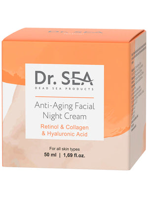 Anti-Aging Facial Night Cream - Retinol, Collagen & Hyaluronic - SeasideSPA