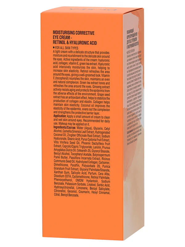 Moisturizing and corrective eye cream with Retinol and hyaluronic acid - SeasideSPA
