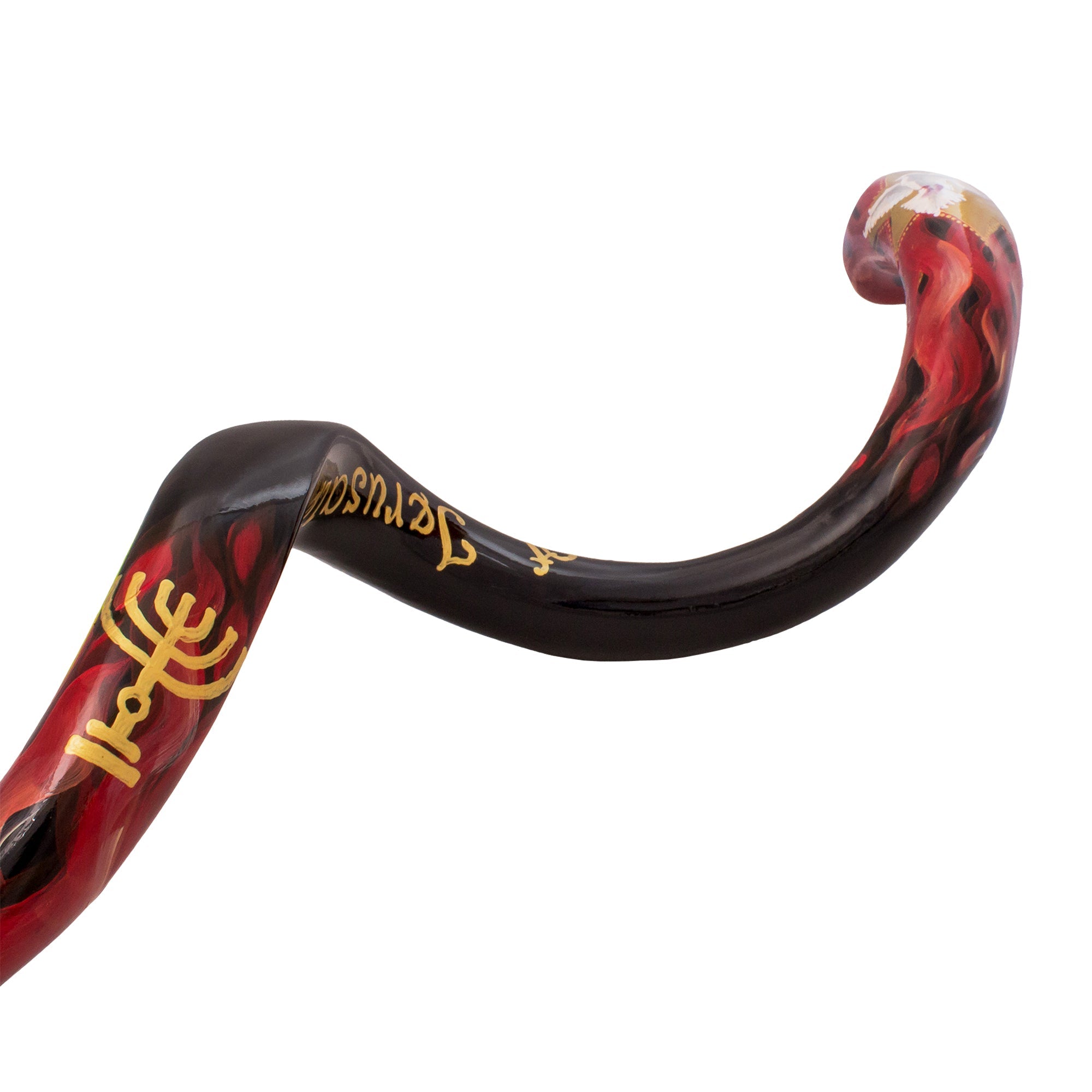 Painted Kudu Shofar “Holy Spirit” Design – Jerusalem Israel - SeasideSPA