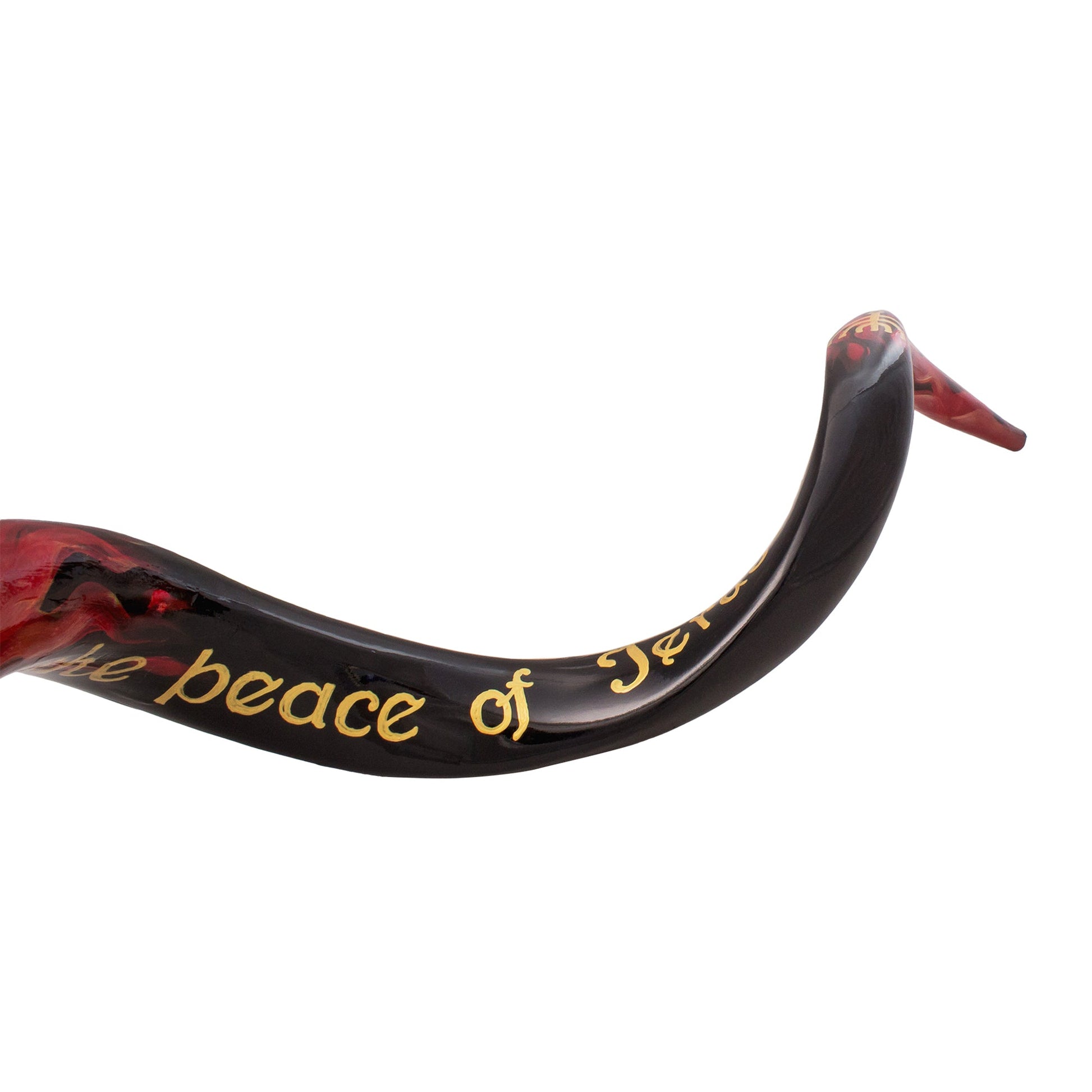 Painted Kudu Shofar “Holy Spirit” Design – Jerusalem Israel - SeasideSPA