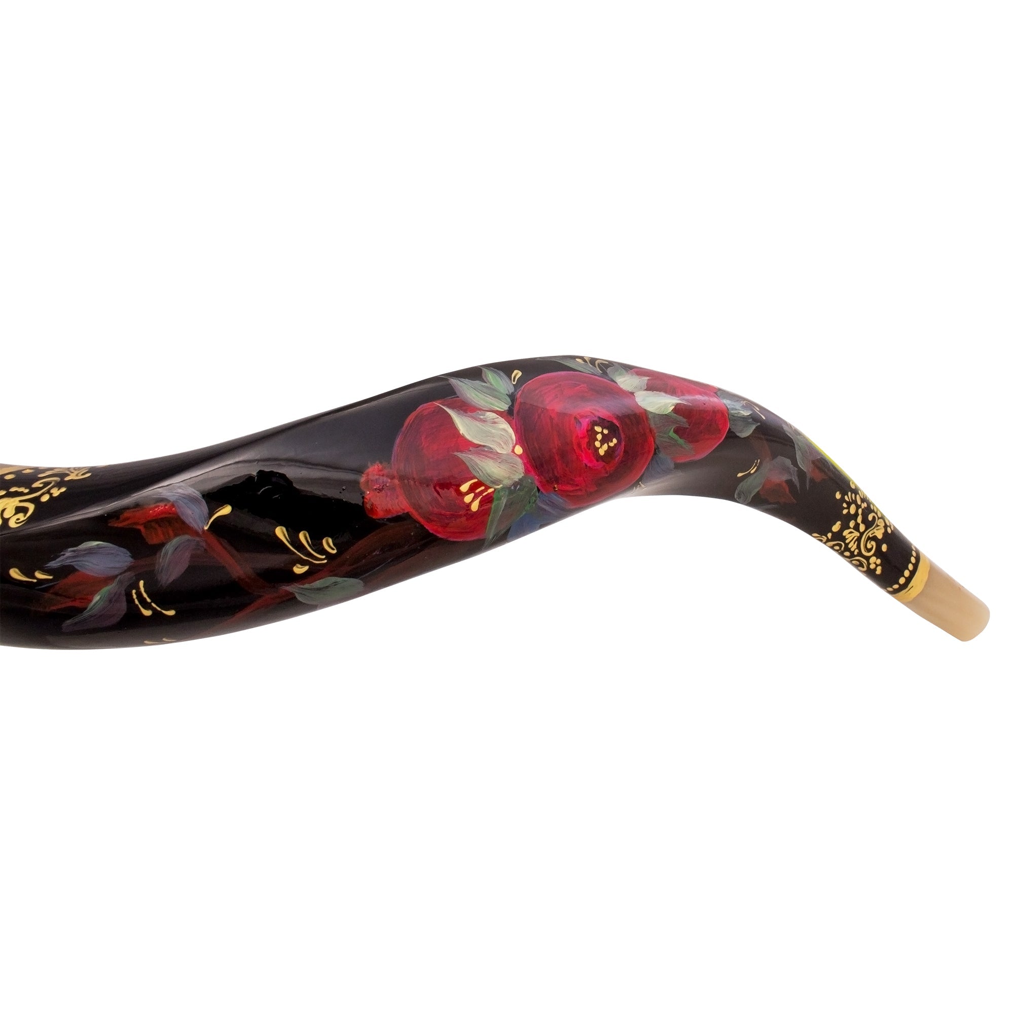 Painted Kudu Shofar Pomegranate Design – Jerusalem Shofar - SeasideSPA