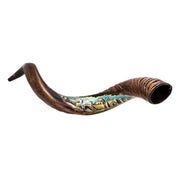 Painted Kudu Shofar Jerusalem Design – 31.5"–35.4" - SeasideSPA