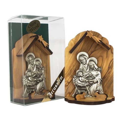 Olive Wood Holy Family Nativity Scene with Star – Bethlehem Handcrafted - SeasideSPA