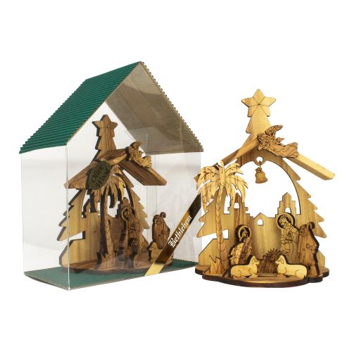 Handmade Olive Wood Nativity Scene – Christmas Gift from Bethlehem - SeasideSPA