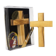 Handmade Olive Wood Wall Cross – Christian Cross 3.25" - SeasideSPA