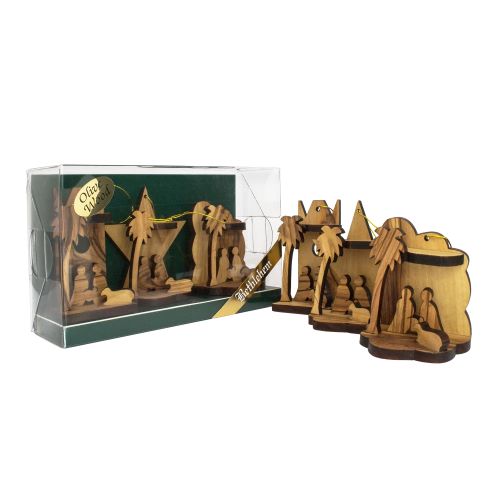 Olive Wood Nativity Jewelry Set – Handmade Christmas Nativity - SeasideSPA