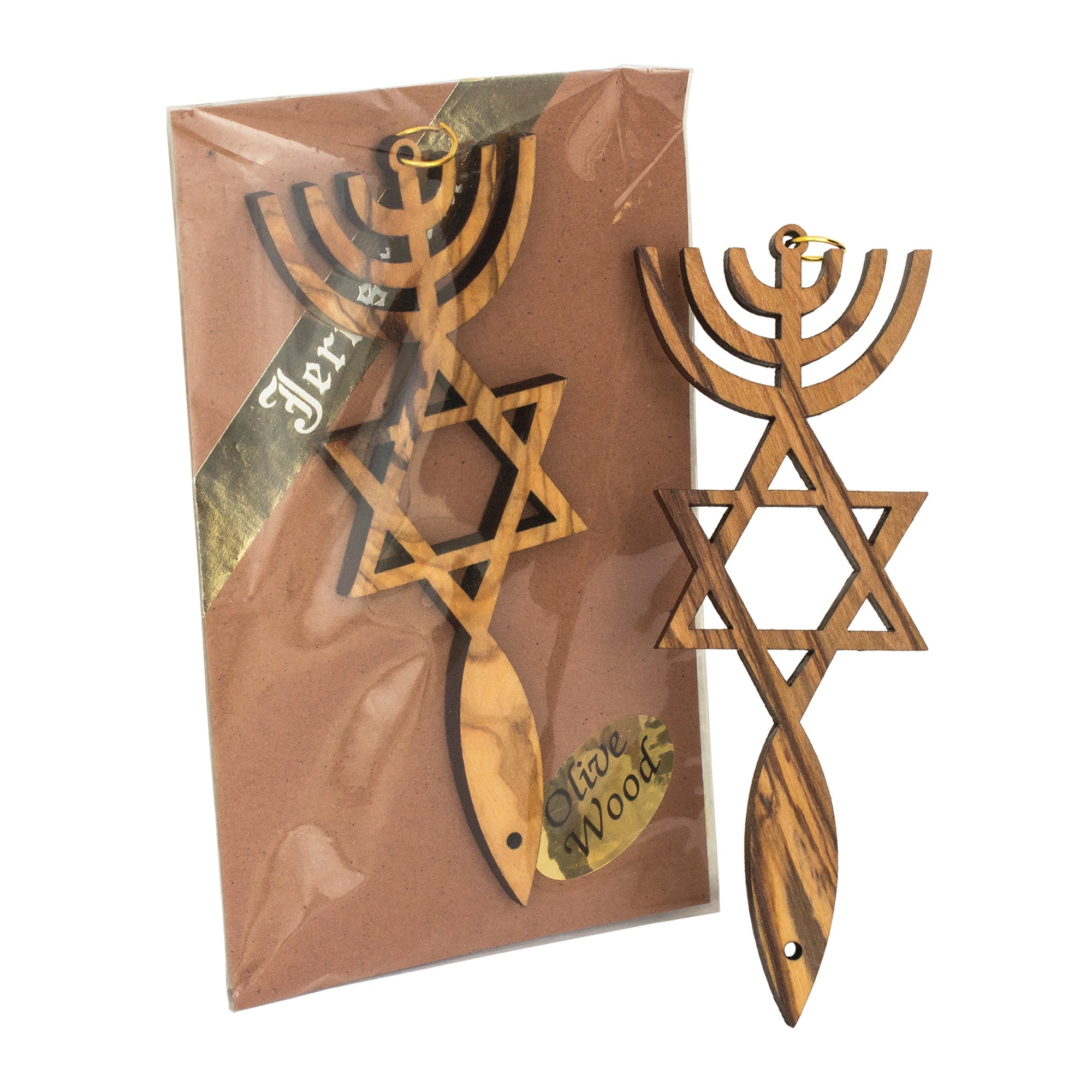 Messianic Olive Wood Cross – Handmade Holy Land Cross - SeasideSPA