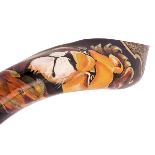Painted Kudu Shofar Lion of Judah – Authentic Israeli Shofar - SeasideSPA