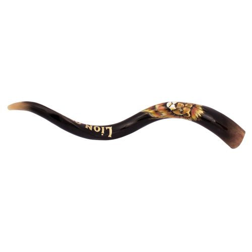 Painted Kudu Shofar Lion of Judah – Handmade Jerusalem Shofar - SeasideSPA