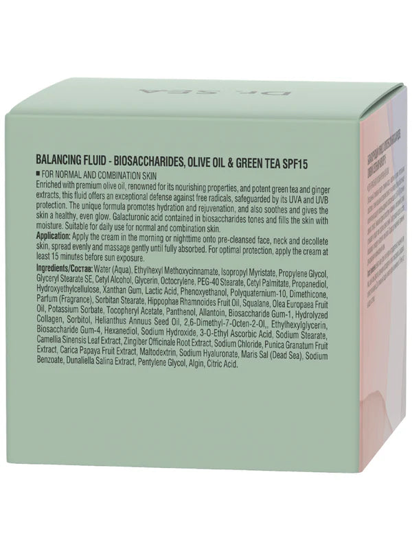 Balancing Fluid - Biosaccharides, Olive Oil & Green Tea Spf15 - SeasideSPA