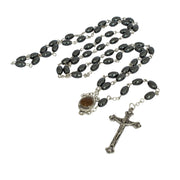 Hematite Rosary Prayer Beads with Crucifix & Holy Soil – Jerusalem - SeasideSPA
