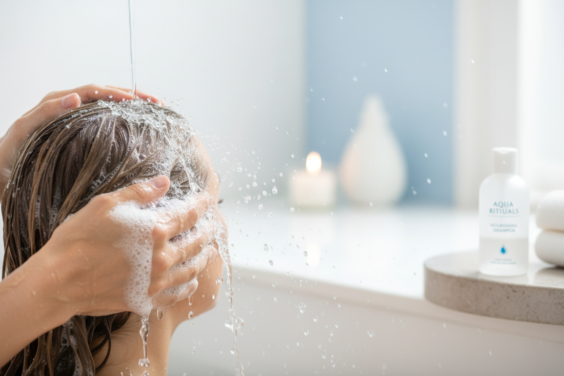 Rinse thoroughly with warm water and shampoo